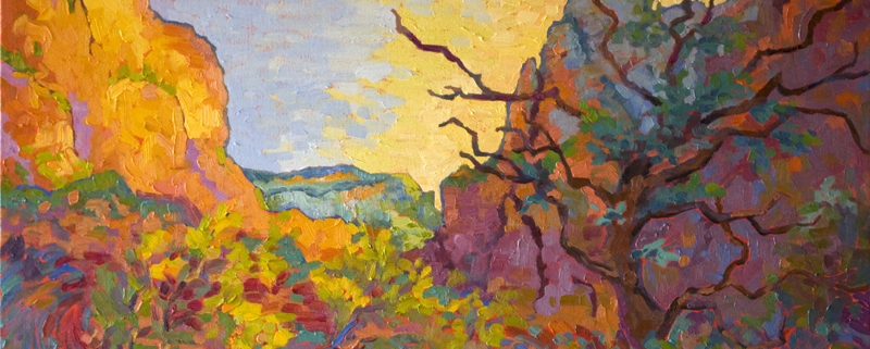 impressionistic painitng of Zion Patriarchs at dawn